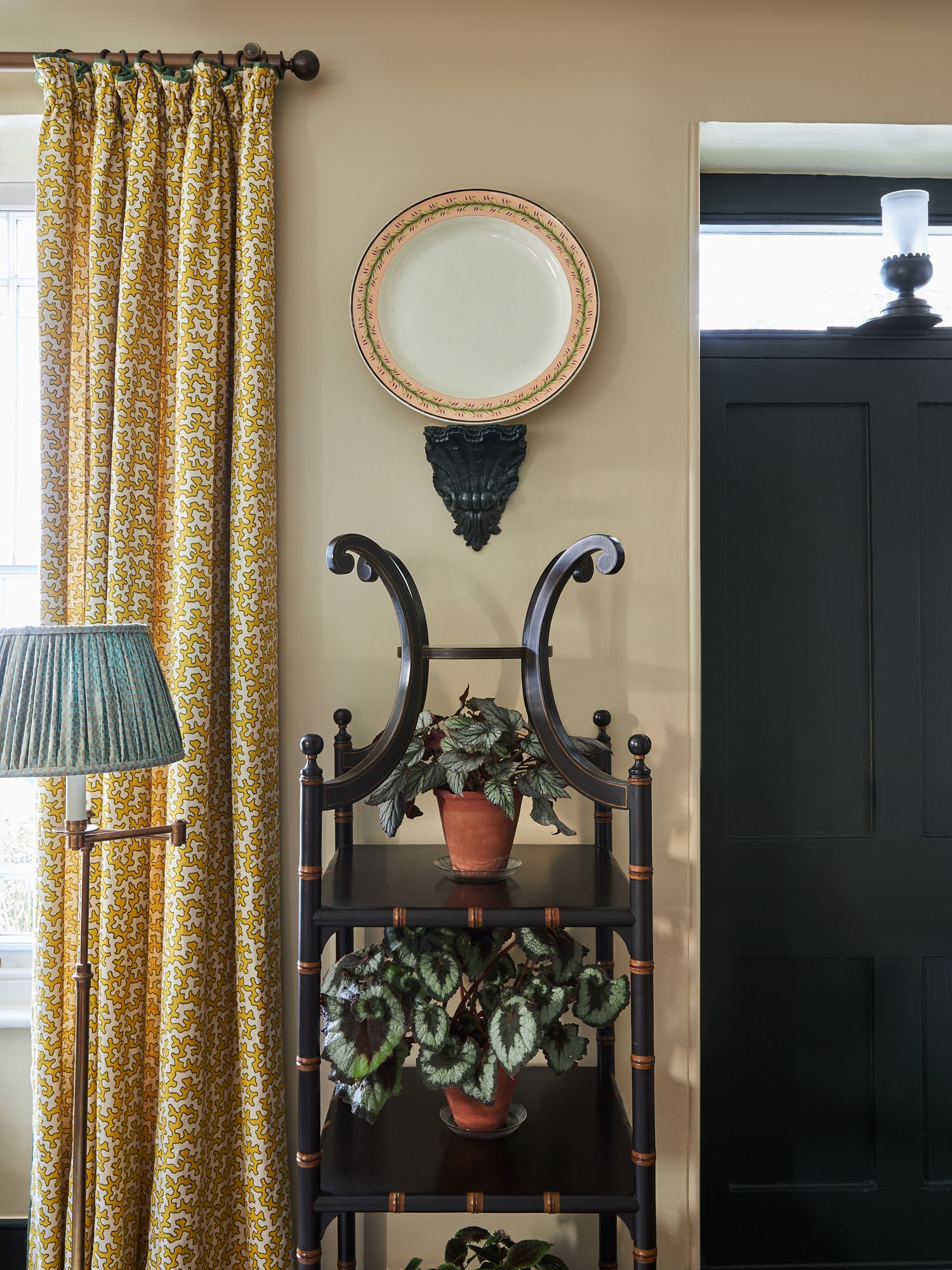 Image may contain Lamp Plant Plate Chair Furniture Indoors and Interior Design